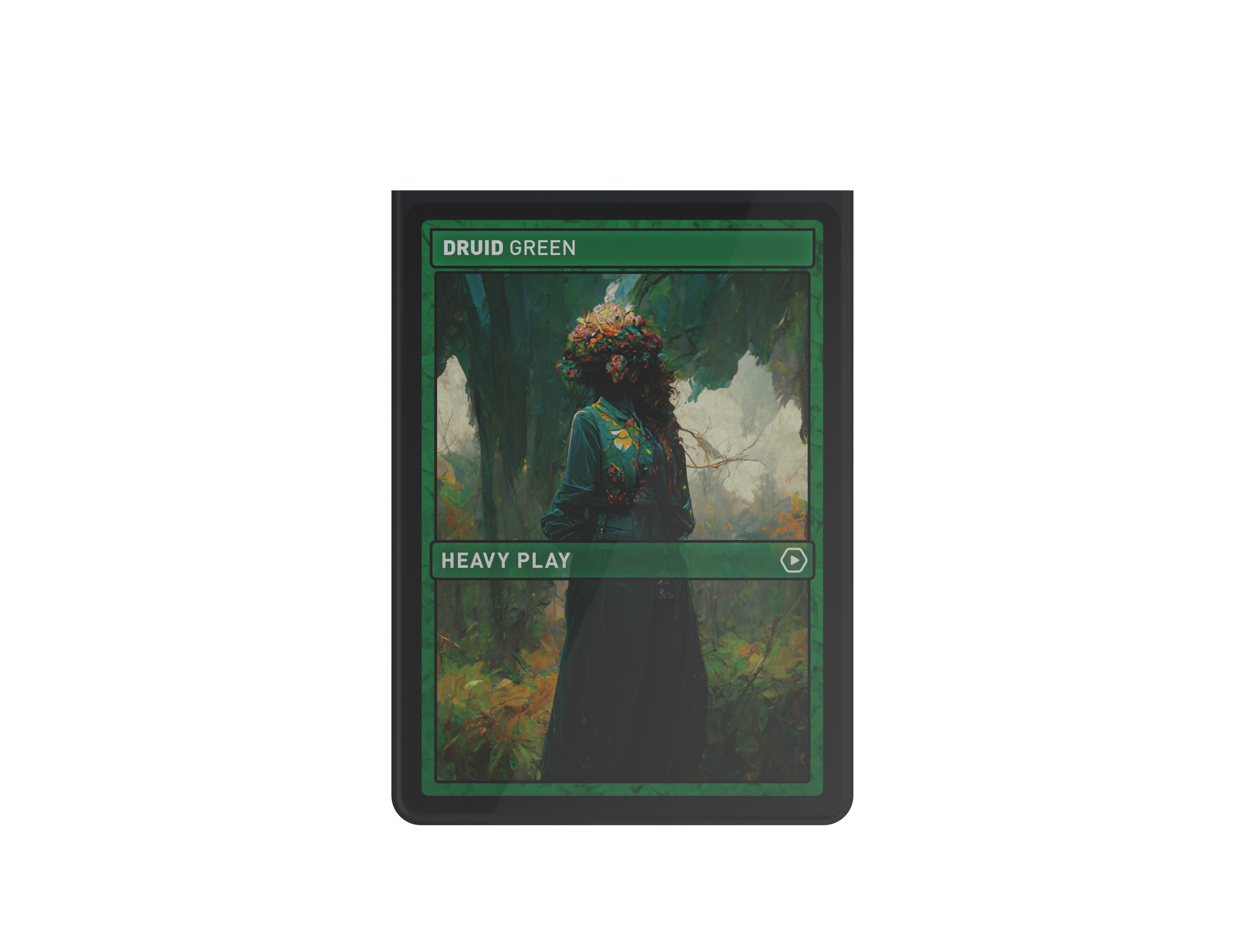 10-PACK OF CURV SLEEVES - STANDARD 100 - DRUID GREEN